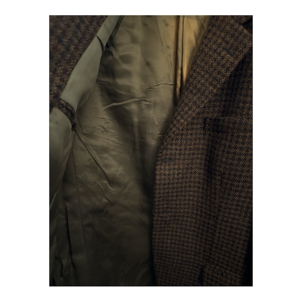 Vintage Heavyweight Wool Plaid Blazer Mens 38R Custom Heritage Jacket - Picture 3 of 8